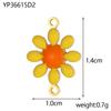 3PCS/LOT CARLIDANA Gold Plated Daisy Flower Pendants, Waterproof Stainless Steel Charms for DIY Necklace Jewelry