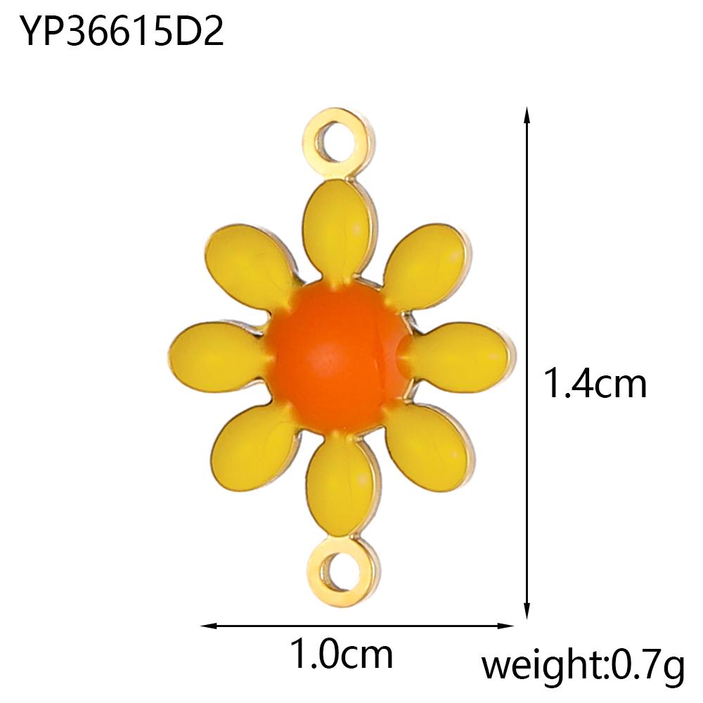 3PCS/LOT CARLIDANA Gold Plated Daisy Flower Pendants, Waterproof Stainless Steel Charms for DIY Necklace Jewelry