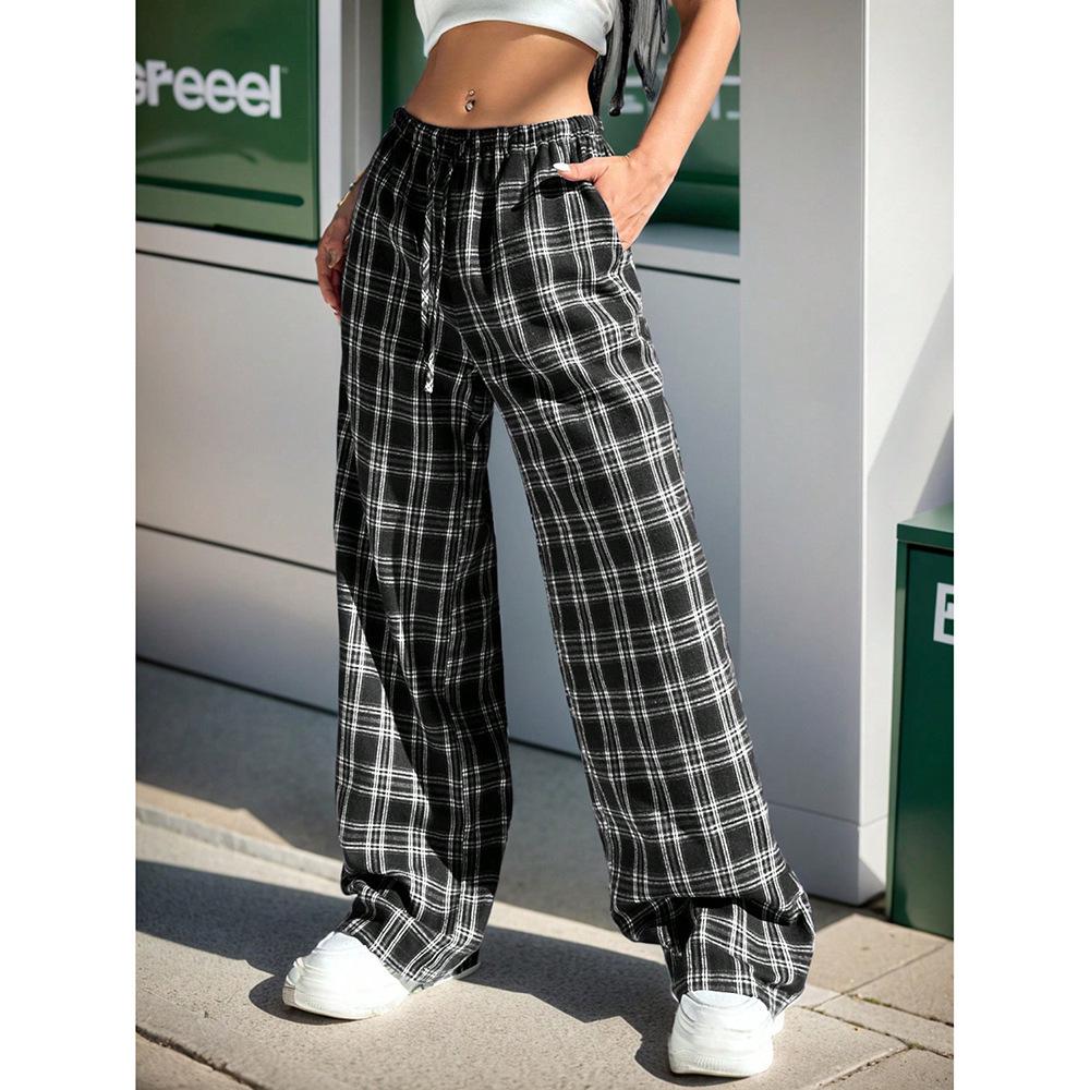 Women's Leopard Print Wide-Leg Casual Pants - Loose, Versatile, Long