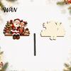 Festive Room Decoration for Holiday Wooden Christmas Welcome Sign, Front Door Hanging Rustic Gift Friends And Family Wall Decor with Elk/Santa