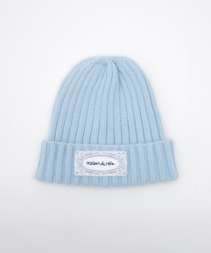 ROLAROLA Lace Label Angora Knit Beanie Sky