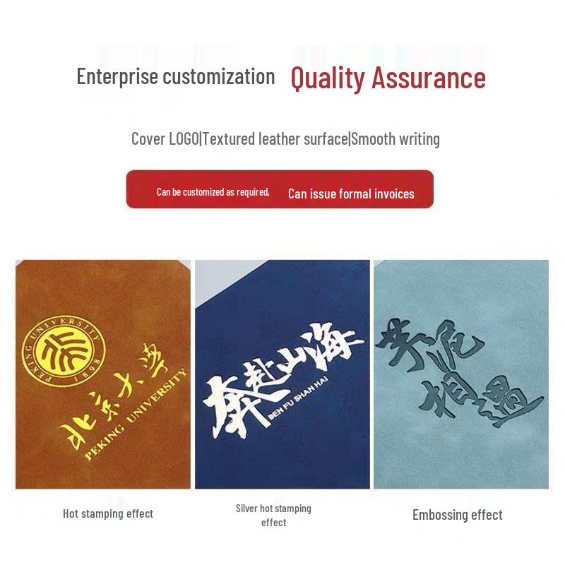 50 Softcover Bound Notebooks with Free Business Logo for Meetings and Office Use