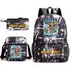 Cartoon abstract Shanhaijing primary school students and teenagers backpack schoolbag tongtongsahur three-piece set L