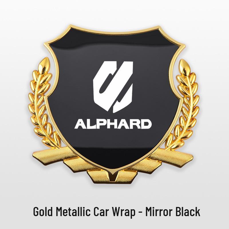 High-Grade Wheat Ear Side Emblem Metal Sticker for Toyota Alphard