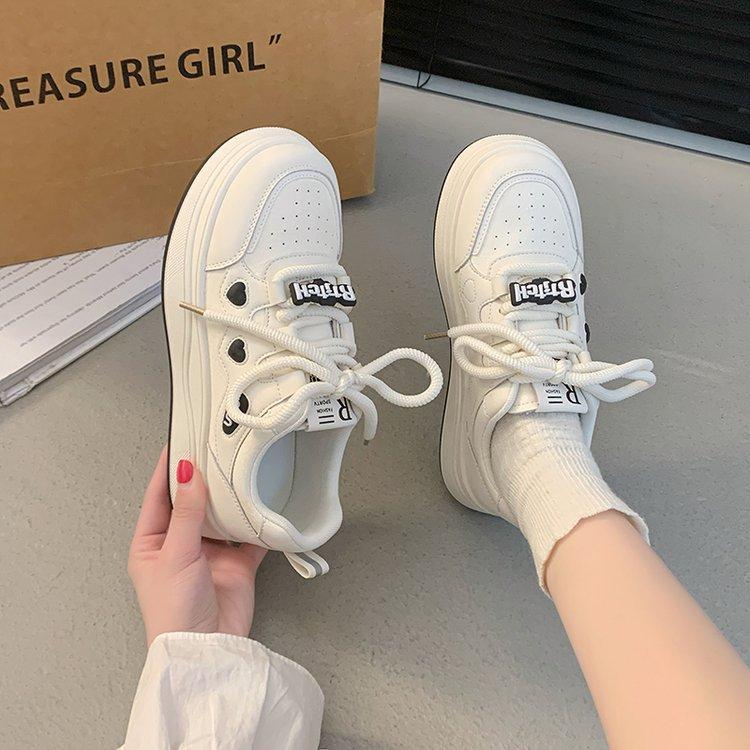 Autumn women's board shoes women's 2025 new shoes are versatile and not tired of feet, thick soles increase height women's shoes, casual shoes, w