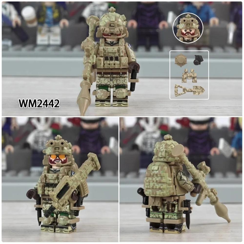 WM6147 WM6168 WM6169 Militaire Serie SWAT Special Forces Bouwsteen Commando Soldaat Stad Politie Pet Mini Actiefiguur Speelgoed