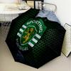 Sporting Portugal Crest Automatic Folding Umbrella - 8-Rib Travel Umbrella with Auto Open/Close & Portable Gifts for holidays or birthdays