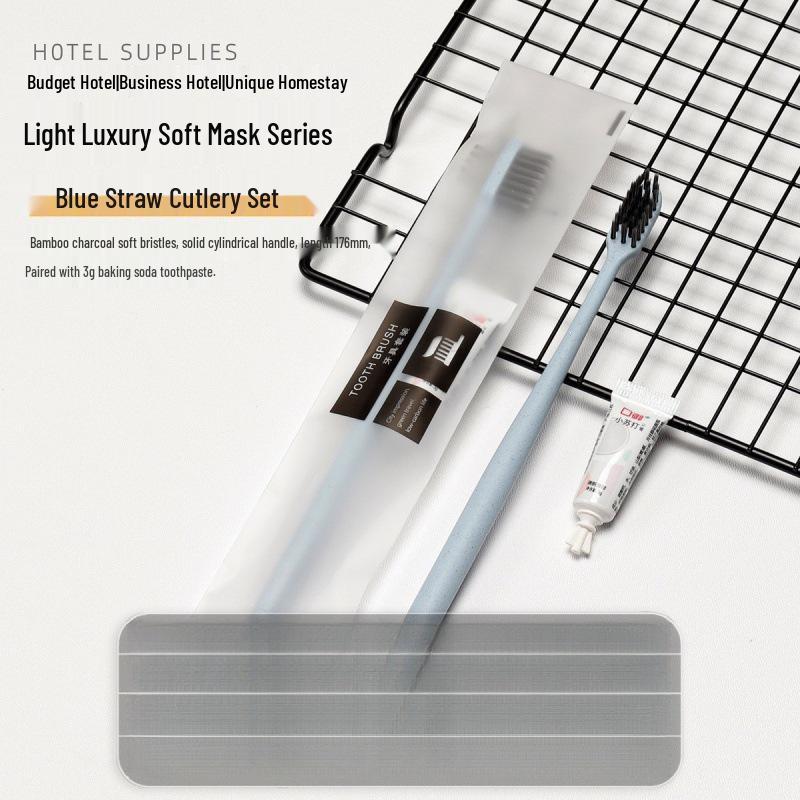 Individually Packaged Soft Bristle Disposable Toothbrush with Toothpaste for Home & Guest Use