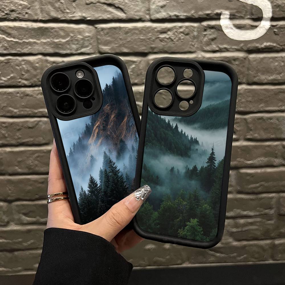 Mountain Forest Phone Case For IPhone 17 16 15 13 11 12 14 Pro Max Plus Silicone Cover Shell
