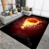 3D Creative Basketball Basketball Court Area Rug,Carpet Rug for Living Room Bedroom,Kitchen Bathroom Doormat Non-slip Floor Mat