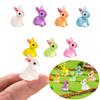 18/36/54 PCS Glow-in-the-Dark Bunny Figurines for Fairy Garden Paths & Micro Landscapes Resin Mini Rabbits Moss Terrarium Decor