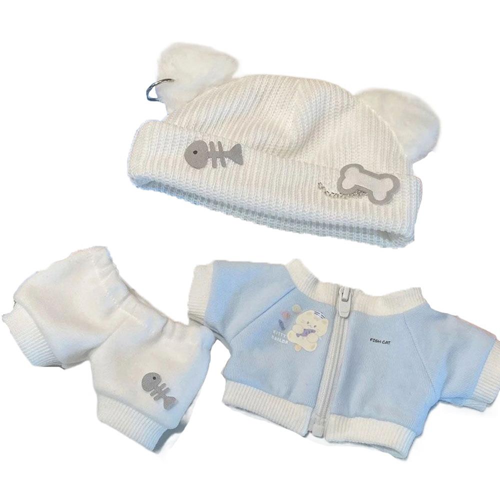 

Fishbone Cotton Doll Outfit Cat Jacket Doll Clothes Set 20cm Cotton Doll s Clothes Kids Girls Toys style 1
