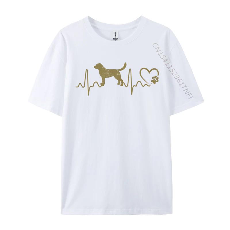 Labrador Retriever Heartbeat Dog Lover Paw Print Ekg Pulse Discount Student T Shirts T Shirt Printed Tops Tees Top Quality S