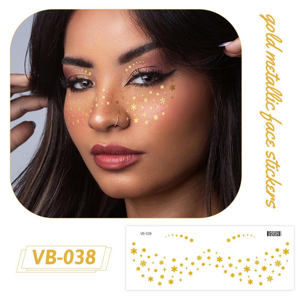 Ruikalong Gold Stamping Face Stickers: Freckle Style, Waterproof, Sweatproof, Eco-friendly