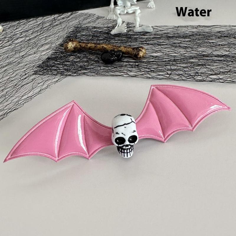 Dunkle Serie Halloween Kopfschmuck Mehrfarbiger Kürbis Teufel Fledermausflügel Seitenkopfschmuck Haarspange Lustiges Teuflisches Accessoire für Partys