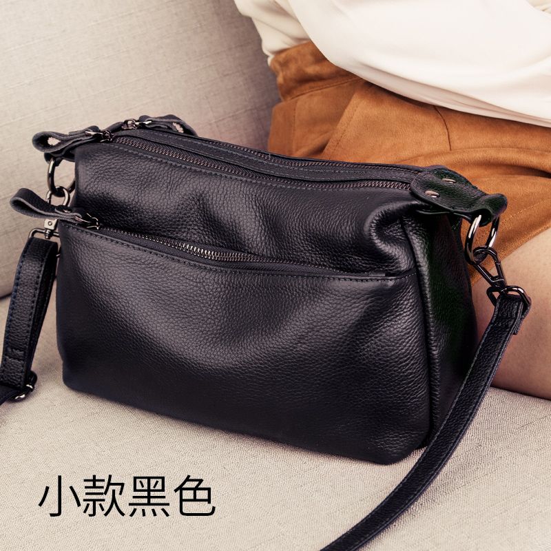 

Bag Women s Soft Cowhide Multilayer Fashion Shoulder Messenger Bag Black