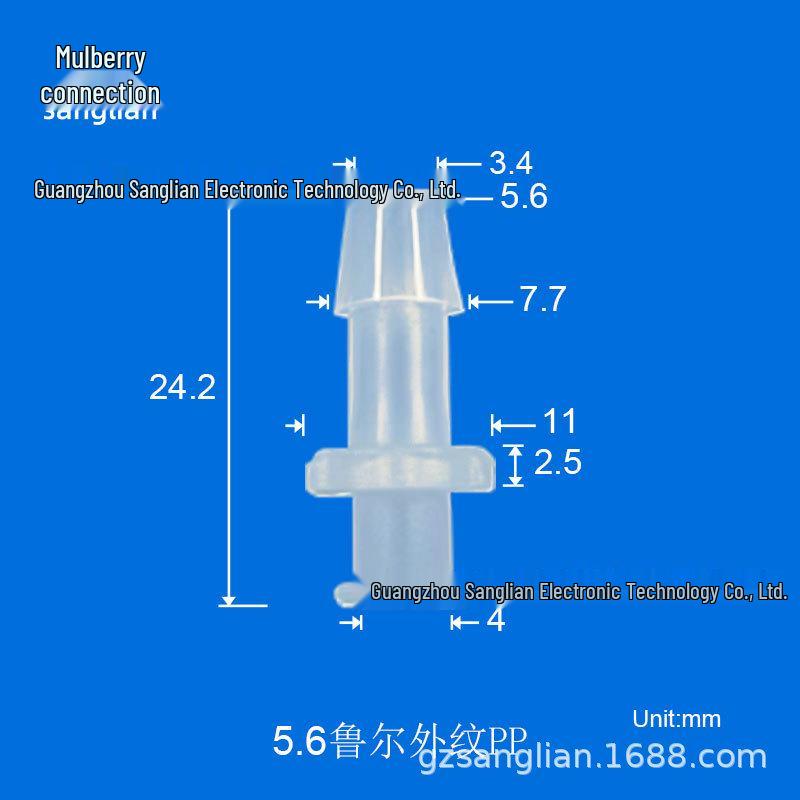 Translucent Pure PP Luer Swivel Connector for Equipment Use