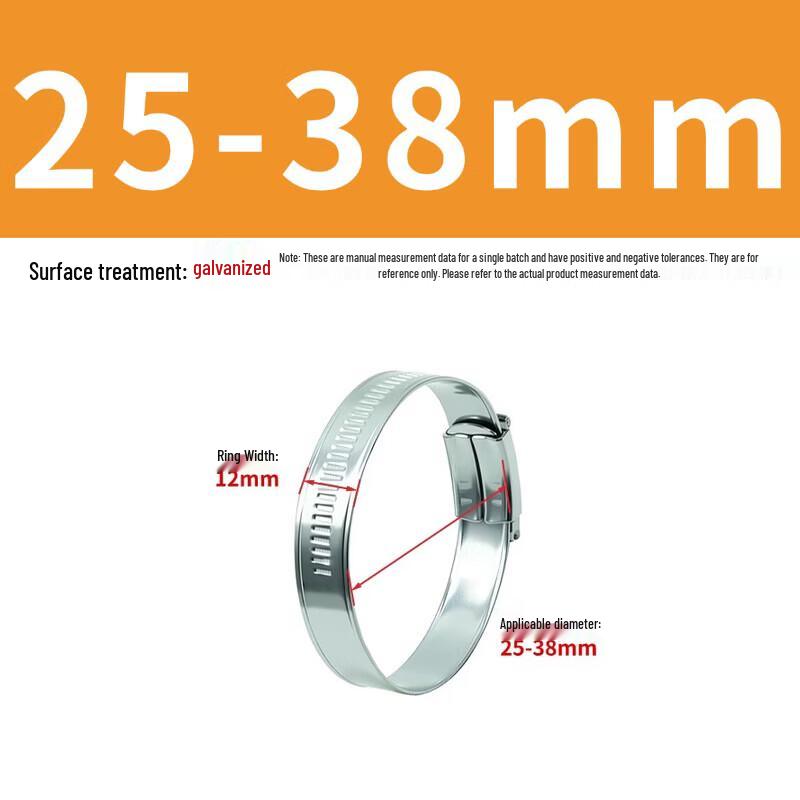 Jiestin Galvanized Iron English Style Hose Clamps 5 pieces
