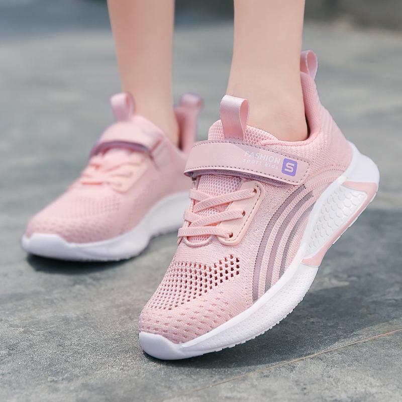 Girl's Large Breathable  Mesh Rotating Buckle Casual Shoes Sports Shoes Children's Shoes Running Shoes