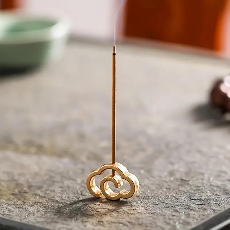 1pc Antique Chinese Cloud Shape Incense Sticks Holder Enhance Your Sense of Calm and Relaxation (Without Incense)