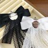 Vintage Lace Bow Tie Brooch Retro Ribbon Bowknot Brooch Mourning Brooch Suit Shirt Corsage Collar Pins Jewelry Accessories