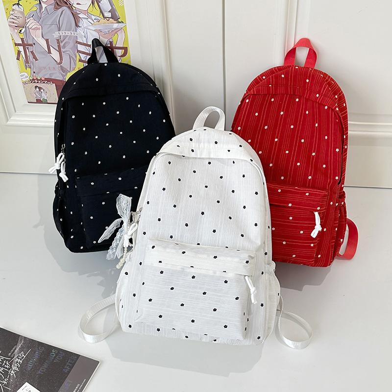 New Trendy Backpack Large Capacity Junior High School Student Leisure Student Class Schoolbag Women's Simple Backpack