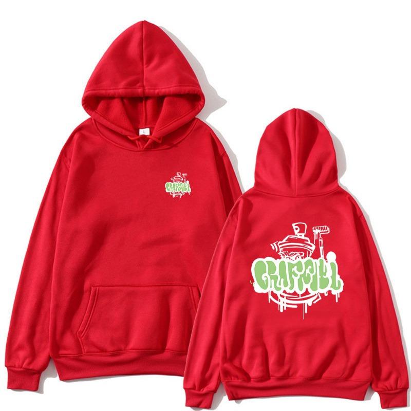 

Осенне-зимний мужской модный тренд с капюшоном и длинными рукавами для подростков Толстовки и свитшоты (Мужской) XXXL красный