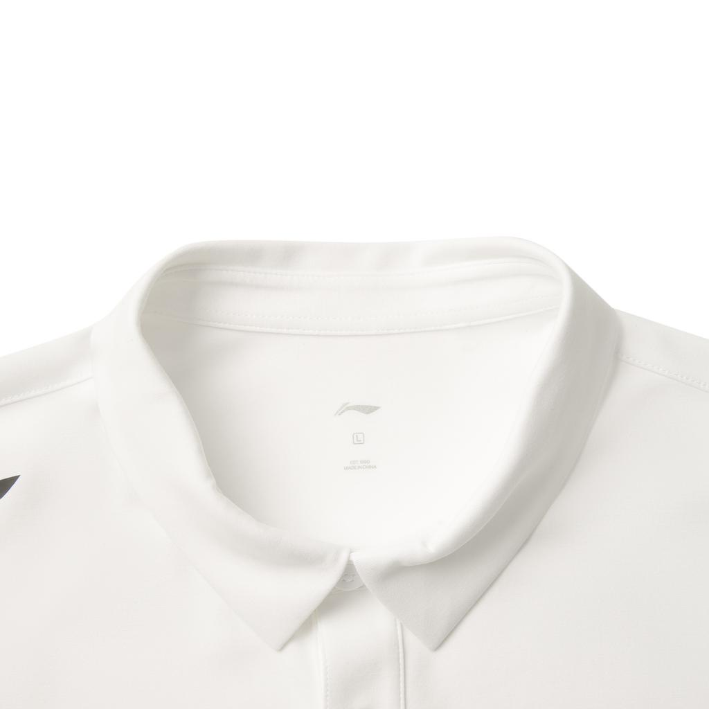 Li Ning Fitness Series Casual Sports Ice Silk Quick-Dry Cool Comfortable Versatile Short Sleeve Polo Shirt Men Polo Shirts Standard-White APLV167-4