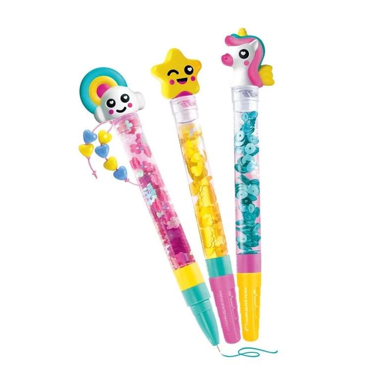 Clementoni IDEA Creative Drawing Set with 3 Customizable Pens, Fantasy Theme, Multicolor Inks, Art Gift for Kids