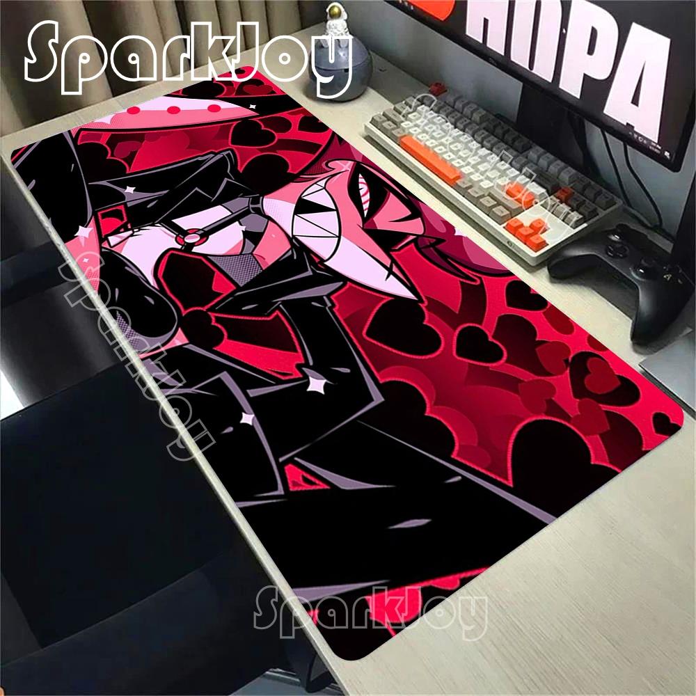 Gamer Mousepad Hazbins Hotels Cartoon New Mouse Pad Natural Rubber Soft Mouse Mat Big Deskmat Office Accessories Large Pc Mats