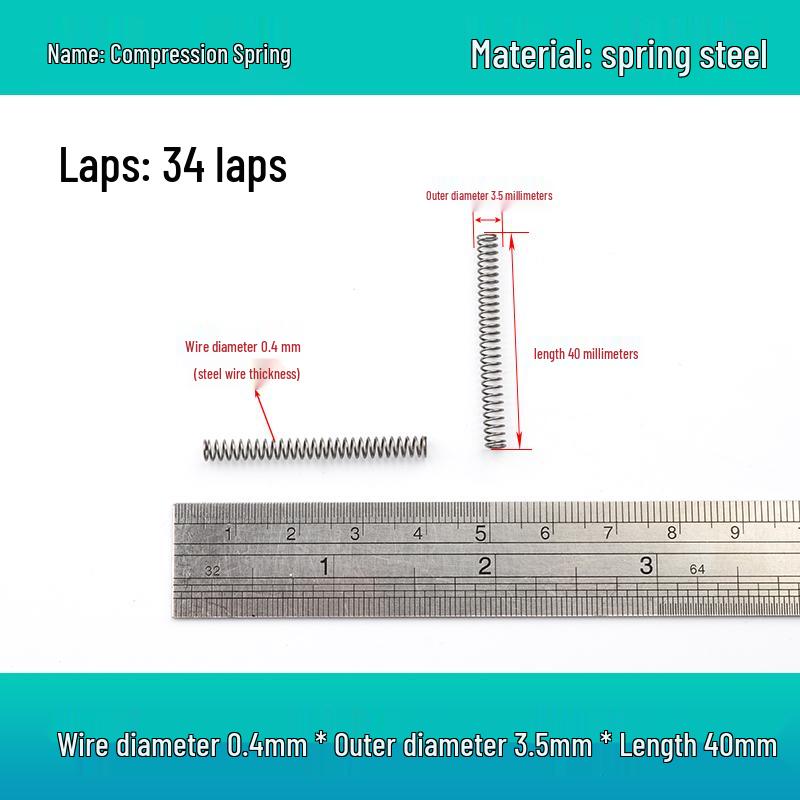 Small Mechanical Compression Spring: 0.4mm Wire, 2-8mm Outer Diameter