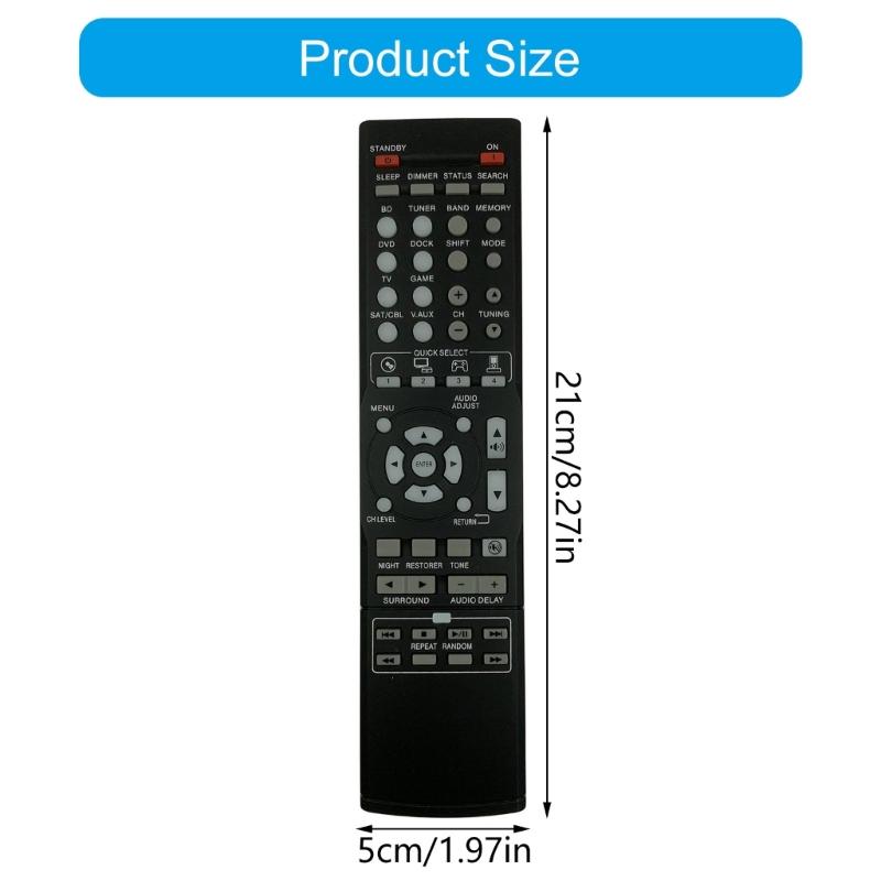 Ergonomic Remote Control for MB1502 RC1158 AVs Surround Receiver Comfortable Grip ABS Intuitive Button Layout for Easy Daily