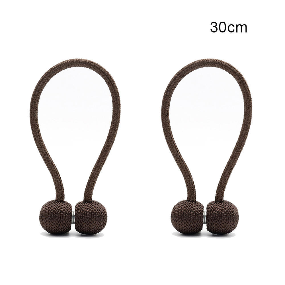 

1 пара оконных штор, магнитная пряжка, аксессуары, подхват, магнитная винтажная кнопка 30cm темно-коричневого