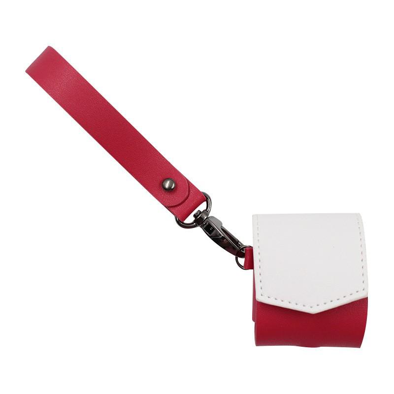 PU Leather AirPods Protective Case with Portable Anti-lost Lanyard