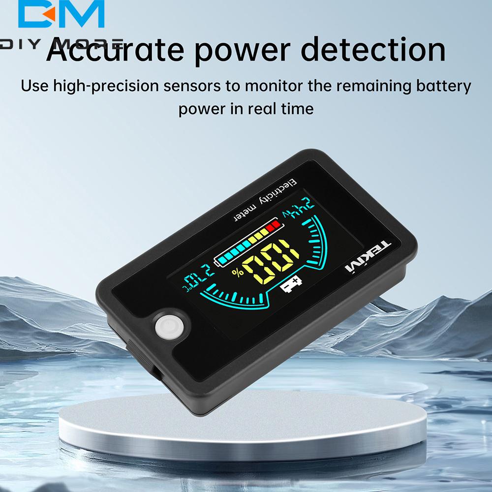 DC8-100V LCD Battery Tester Color Screen Two-wire Voltage Power Meter Universal Car Indicator For Ternary/Lithium iron Battery