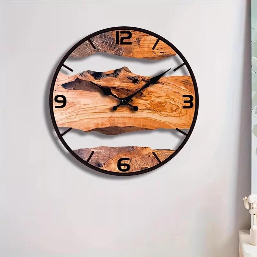 11.8-inch Decorative Wooden Wall Clock with , Ideal for Dining Room, Office, Bedroom And Kitchen.