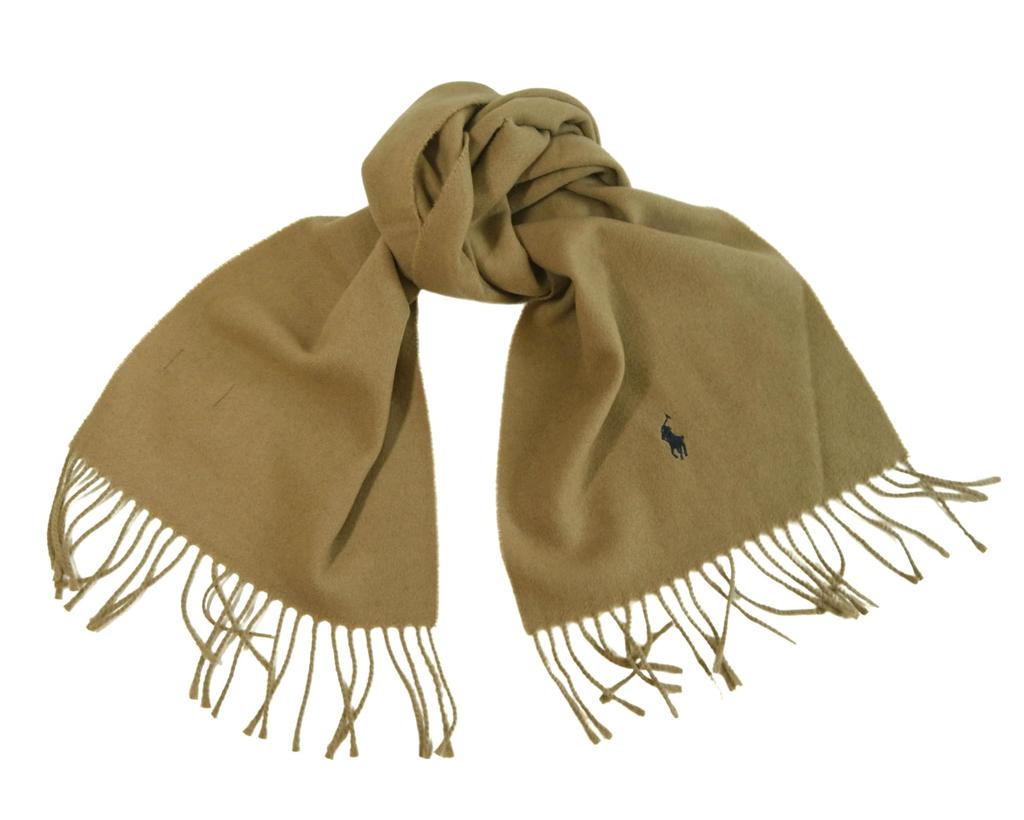 New 2023 Made In Recycled Wool Scarf by Ralph One Honey Size 220 Fall/Winter Model, Italy, #pc0476 Lauren, Unisex, Size, Brown, [Used]