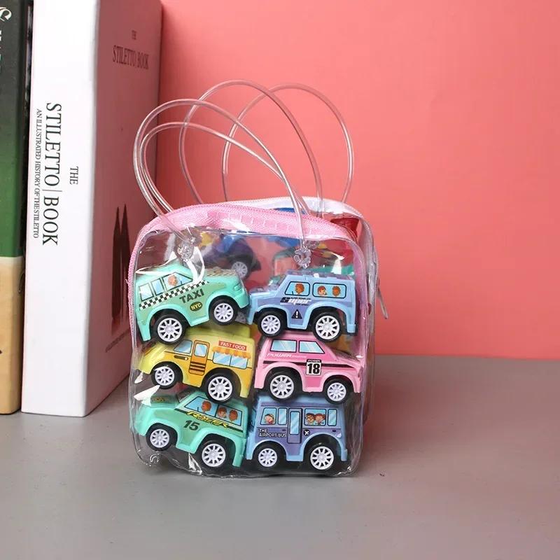 Mini Tractor Car Toy Pull Back Car&4Pcs Inertia Sanitation Truck Models Kid Toys Engineering Vehicle Fire Truck Inertia Car Gift