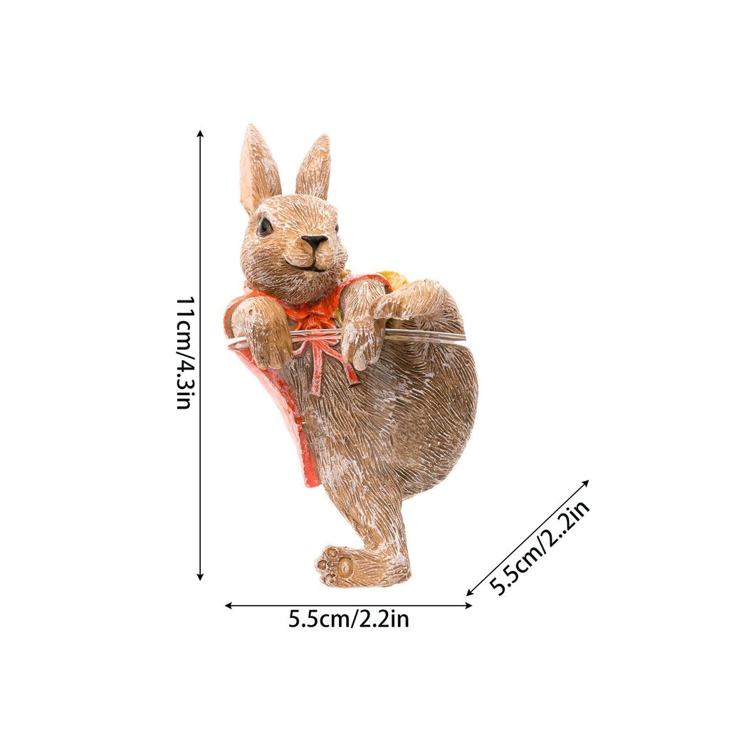 Cute Resin Rabbit Flower Pot Hanger Ornaments Climbing Bunny Figurine Animals Statue for Garden Yard Home Decor