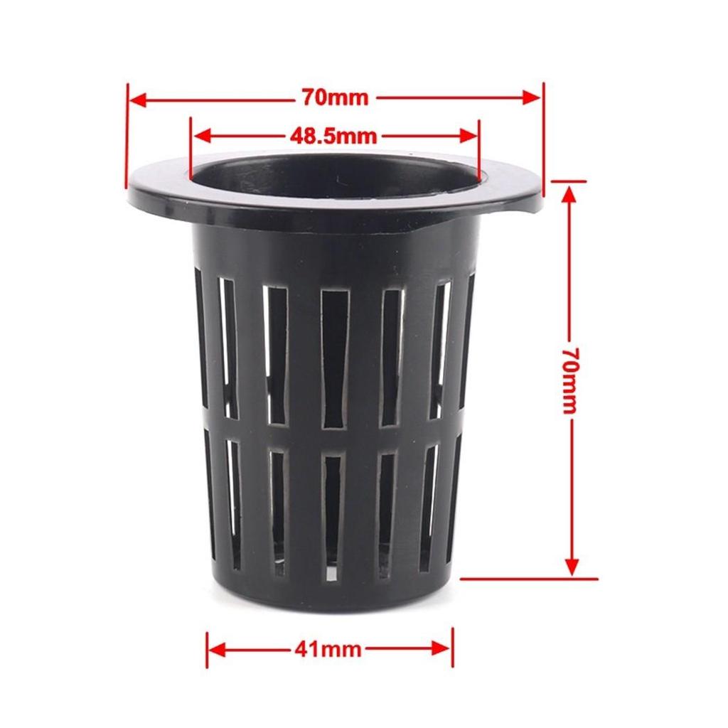 25 Pcs Hydroponics Plant Grow Net Cup Mesh Mesh Pot Basket Planting Cup Plastic