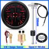 Red LED 85mm Gauge with Alarm 4 IN 1 Water Temp Meter/Oil Pressure/Fuel Gauge/Voltage+ 0-190 ohm Fuel Level Sensor 100-550mm 12V