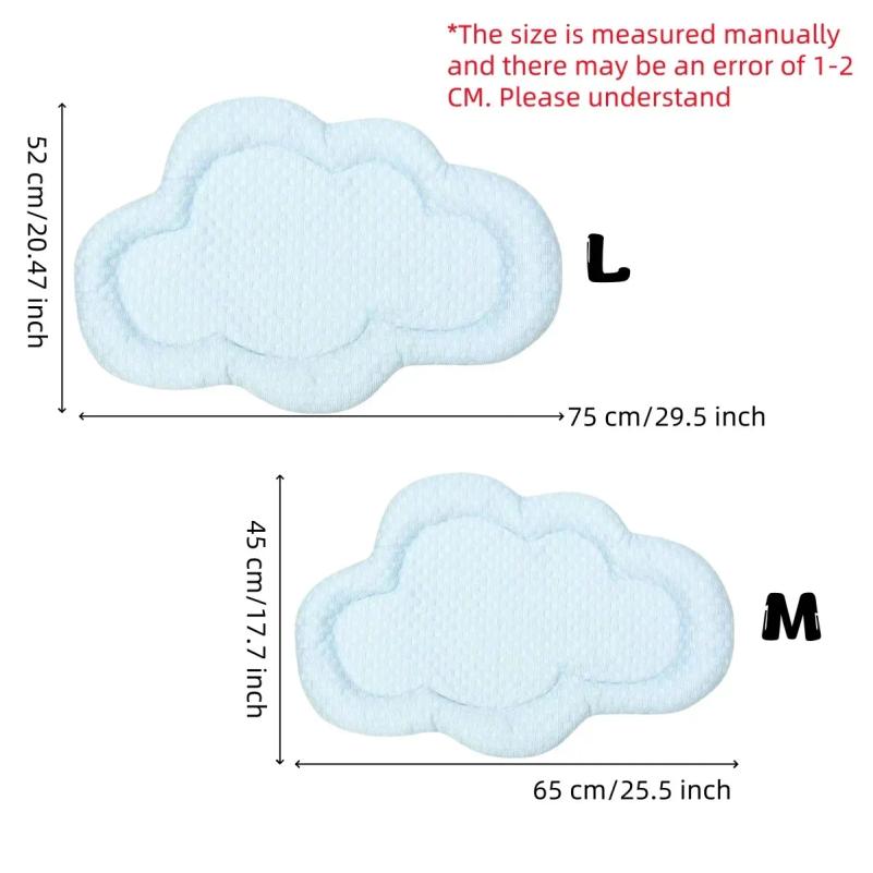 Summer Cloud Shape Cooling Pet Mat Bubble Textured Breathable Soft Washable Cushion Indoor Kennel Sofa Bed For Cat Dogs Puppie