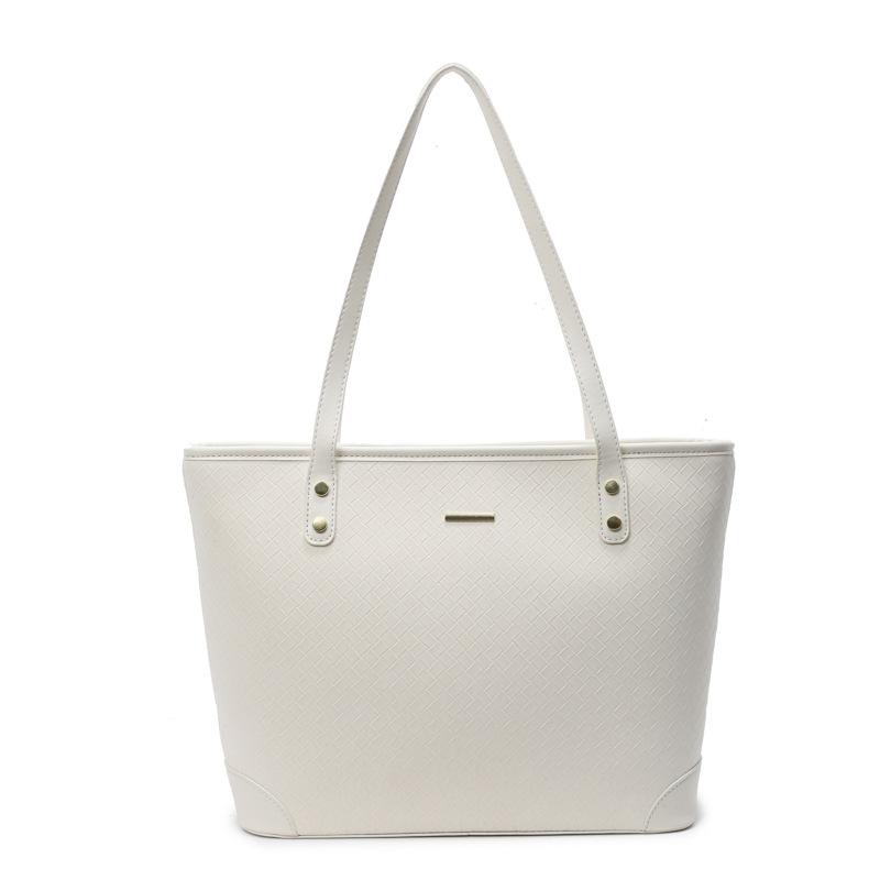 Wholesale Popular Korean Simple Woven Pattern Large-capacity Tote Bag Women's Commuting Versatile High-end Shoulder Bag