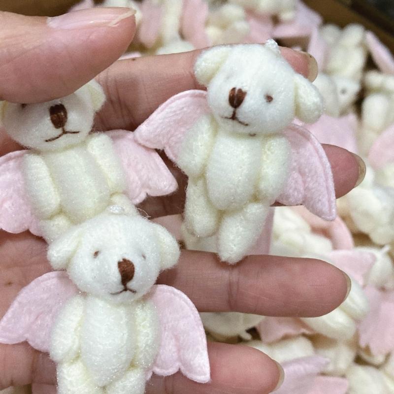 Cute Angel Bear Keychain Hanging Ornament Backpack Handbag Charm for Girls Wome