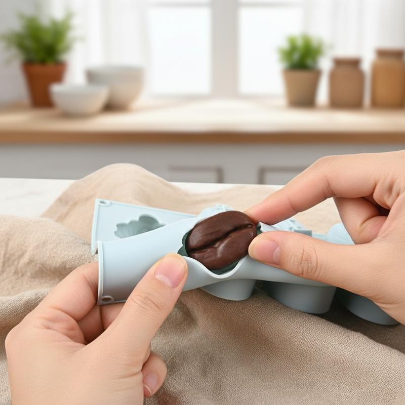 Large Almond/Pistachio/Pecan/Coffee Bean Pudding Mousse Silicone Mold DIY Chocolate Ice Cream Mould Cake Decorating Tools