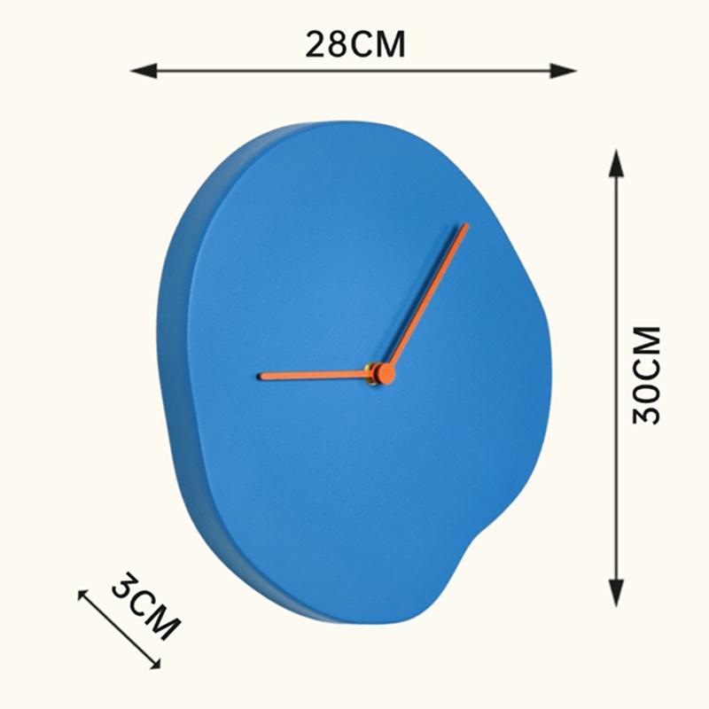 

Minimalist Wall Clock Nordic Creative Resin Clocks Modern Living Room Decoration Wall Clock Interior Stylish Ornaments Clocks синій