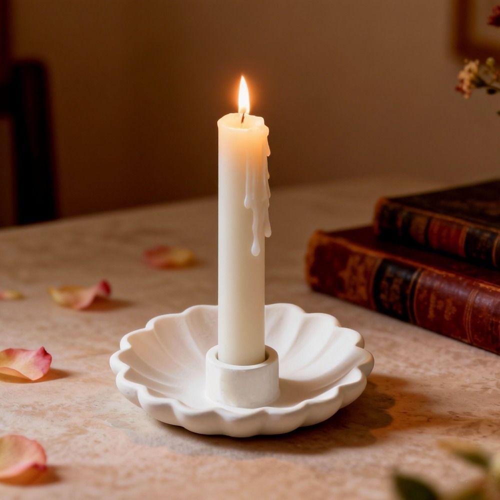 Silicone Aromatherapy Candle Mold Wave Bowl-Shaped Plaster Mold Candlestick Mold  Wedding Decor
