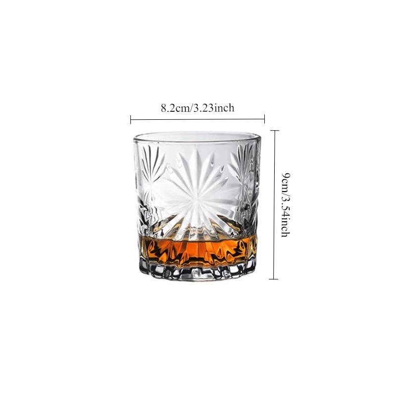 

310ml/320ml Whiskey Brandy Cups Cocktail Glass Engraved Glass Cup Party Luxury Transparent Juice Milk Beverage Mugs Drinkware 1pcs