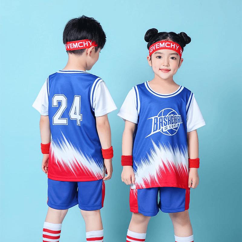 Summer Sports Training Set for Students: Basketball Uniform & Performance Costume for Kids and Kindergarten