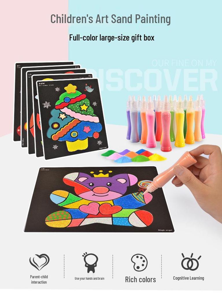 Children's DIY Sand Painting Kit: Educational Craft Toy for Boys and Girls